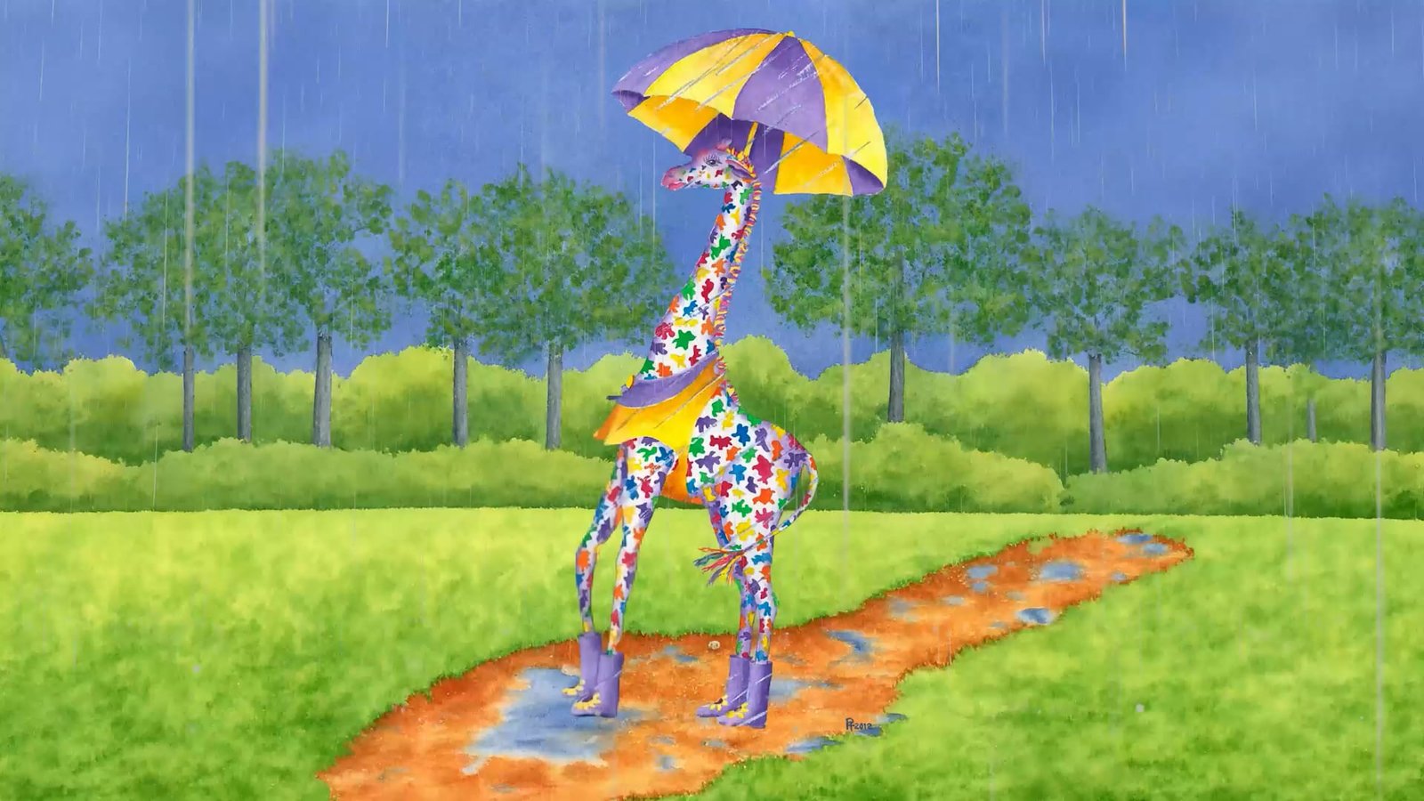 CoGlo Dreamtime™: Annabelle in the Rain